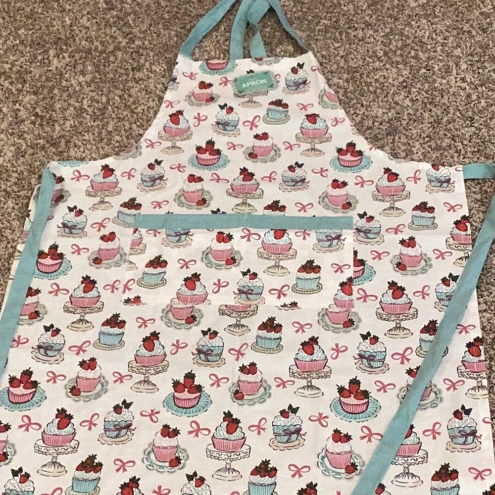 Kitchen Apron with Dessert Motif